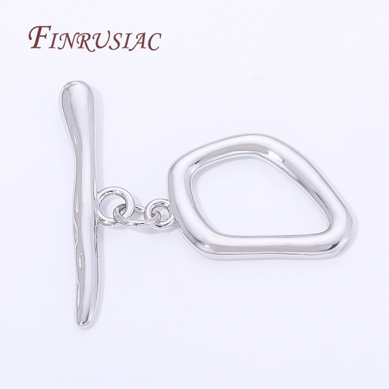 Toggle Clasp Gold - 2/4/6 قطعة مشابك تبديل مطلية بالروديوم