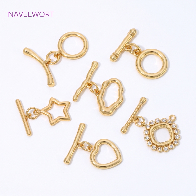 Toggle Clasp Gold - مشابك توصيل من النحاس المطلي بالذهب