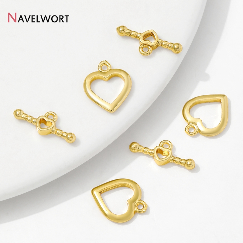 Toggle Clasp Gold - مشابك قلبية OT مطلية بالذهب عيار