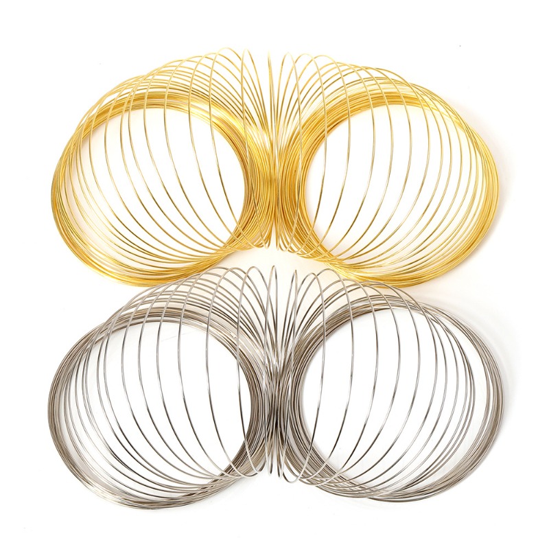 Memory Wire Bracelet - حلقات سلكية معدنية للخرز تستخدم لصنع