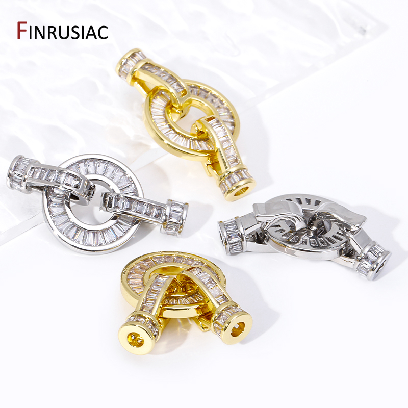 Toggle Clasp Gold - العصرية 18K مطلية بالذهب النحاس اللؤلؤ