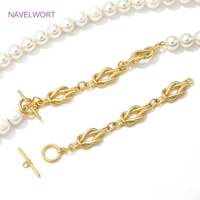 Toggle Clasp Gold - 18K مطلية بالذهب OT المشابك تبديل