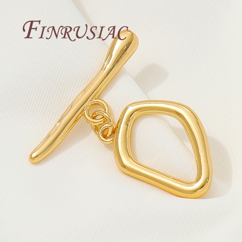 Toggle Clasp Gold - مشابك تبديل مطلية بالذهب عيار 18
