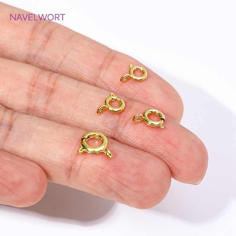 Jewelry Making Gold - مشابك زنبركية من النحاس المطلي بالذهب