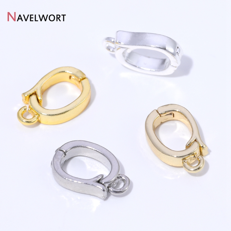 Jewelry Making Gold - مشبك قلادة معدني مطلي بالذهب عيار