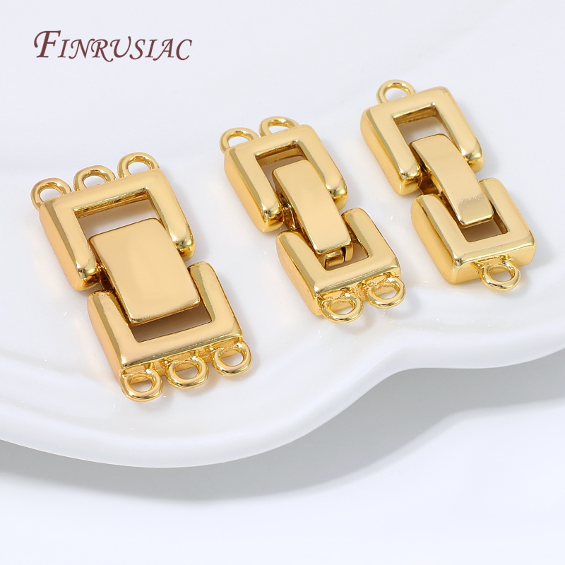 Jewelry Making Gold - مشبك متعدد الطبقات مطلي بالذهب عيار