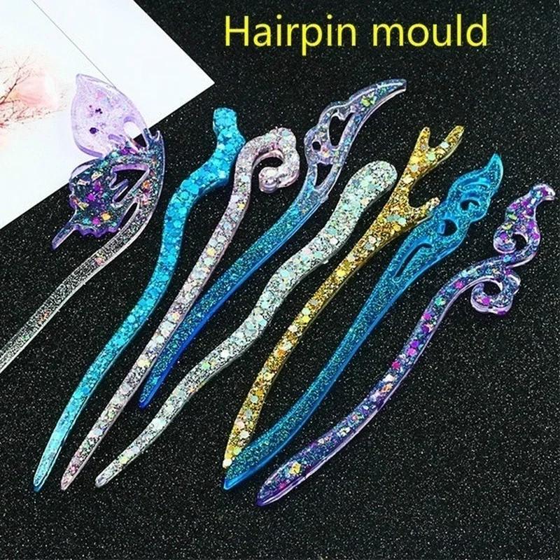 Jewelry Making With Resin - جديد شفاف دبوس الشعر سيليكون قالب