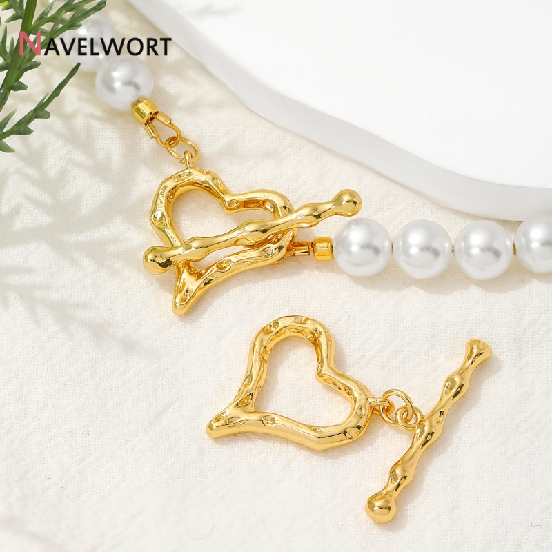 Toggle Clasp Gold - مشابك على شكل قلب مطلية بالذهب
