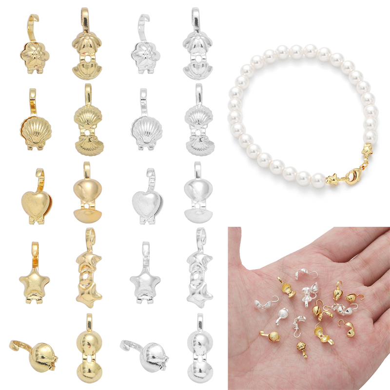 Toggle Clasp Gold - 20 قطعة 5 مللي متر الفضة/14K