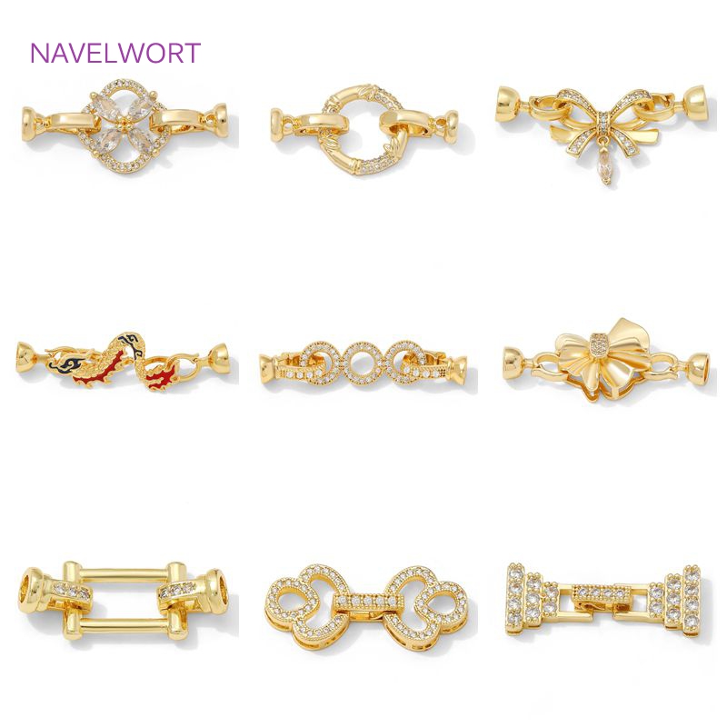 Jewelry Making Gold - 1/2 قطعة مشبك لؤلؤ مطلي بالذهب