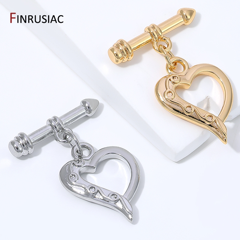 مشابك قلبية الشكل من النحاس ال - مراجعة Toggle Clasp Gold وسعره