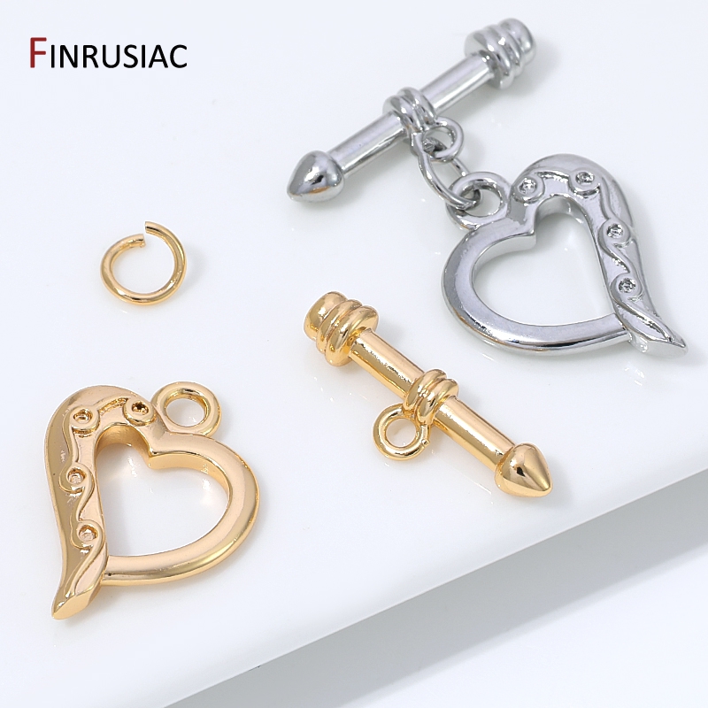 مشابك قلبية الشكل من النحاس ال - مراجعة Toggle Clasp Gold وسعره