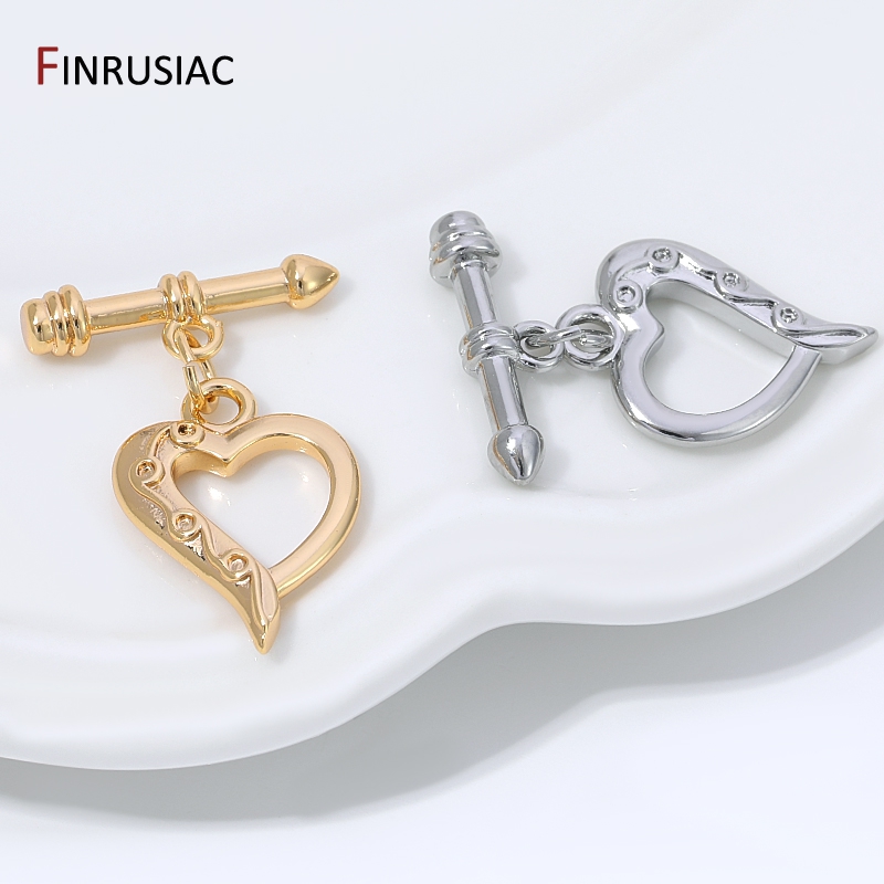 مشابك قلبية الشكل من النحاس ال - مراجعة Toggle Clasp Gold وسعره