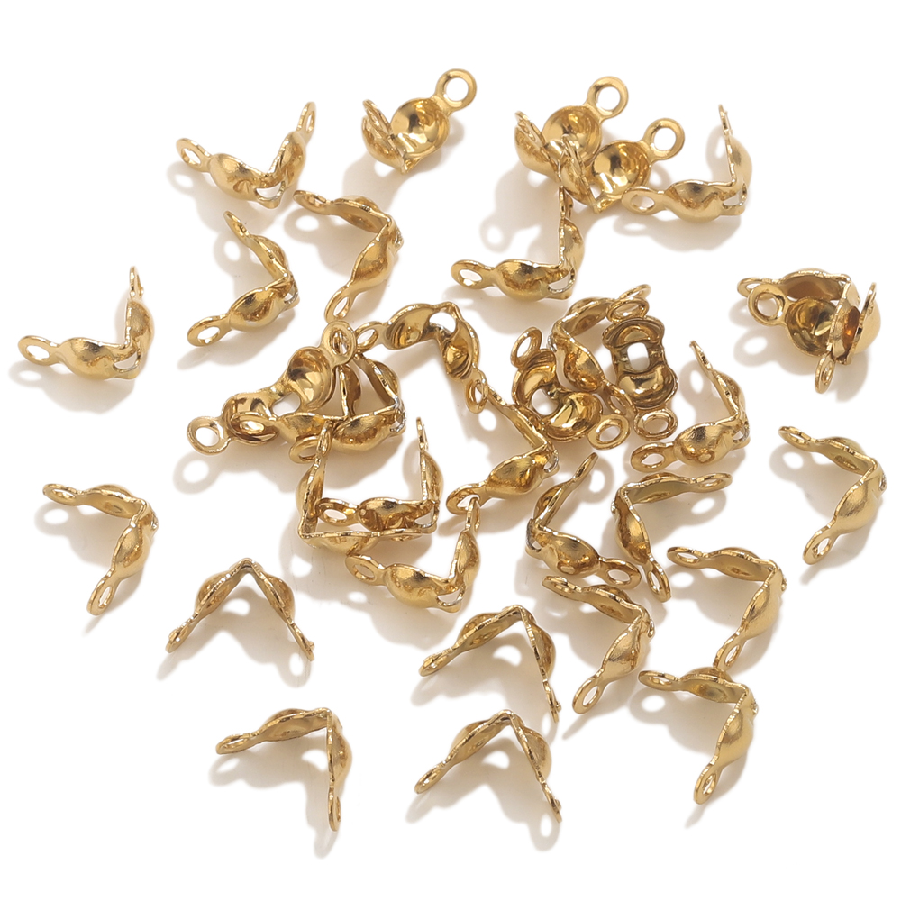 50 قطعة PVD مطلية بالذهب الفول - مراجعة Jewelry Making Gold وسعره