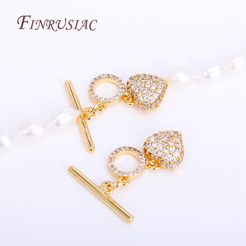 قفل تبديل على شكل قلب مطلي بال - مراجعة Toggle Clasp Gold وسعره