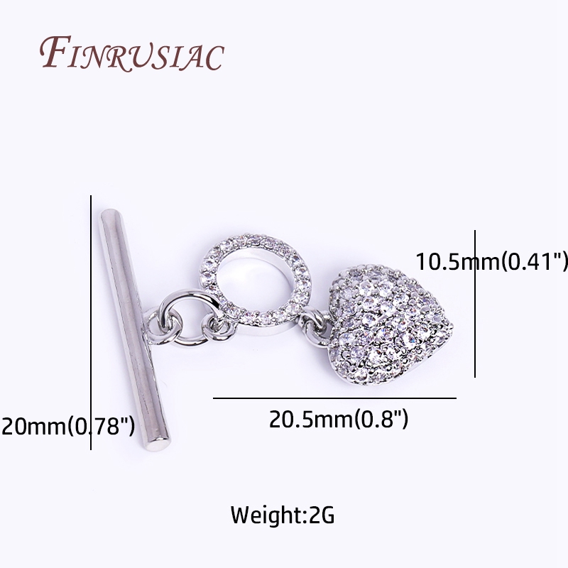 قفل تبديل على شكل قلب مطلي بال - مراجعة Toggle Clasp Gold وسعره