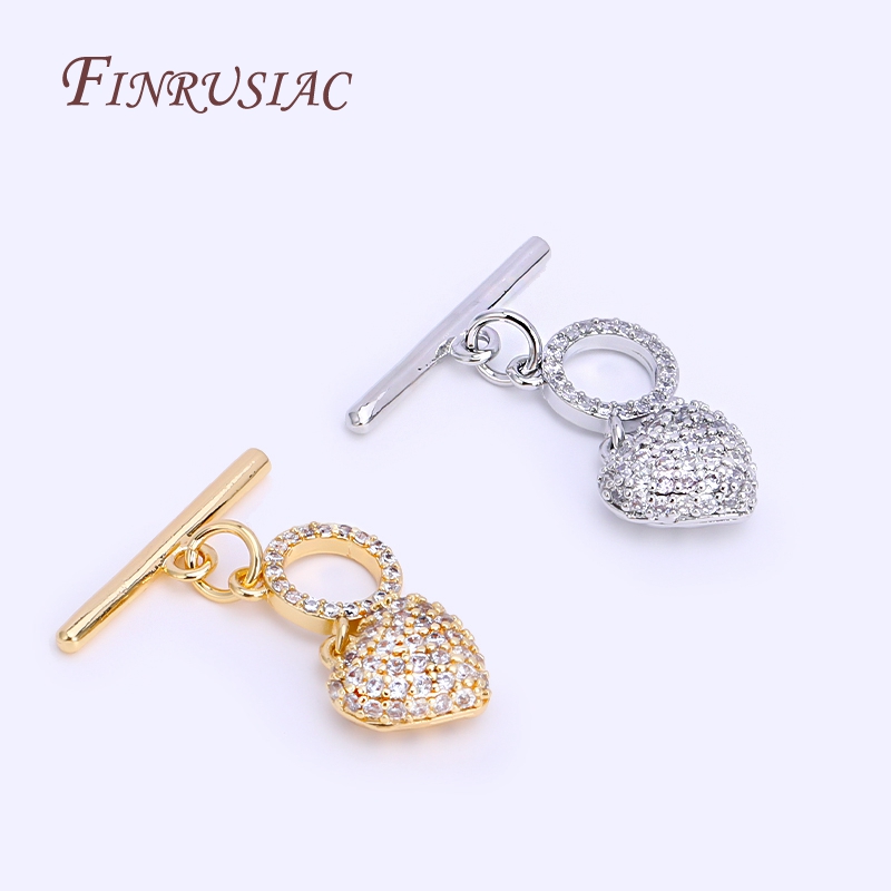 قفل تبديل على شكل قلب مطلي بال - مراجعة Toggle Clasp Gold وسعره