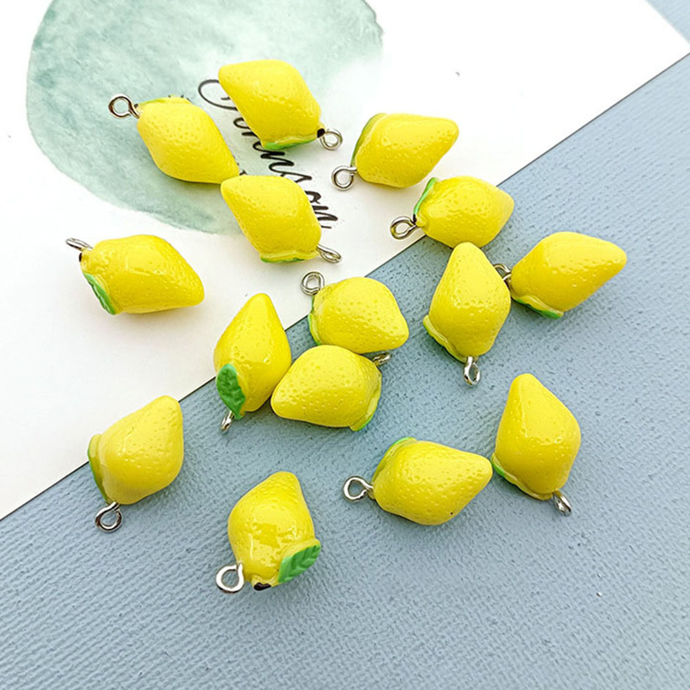 20 قطعة من تعليقات الليمون الم - مراجعة Jewelry Making With Resin وسعره