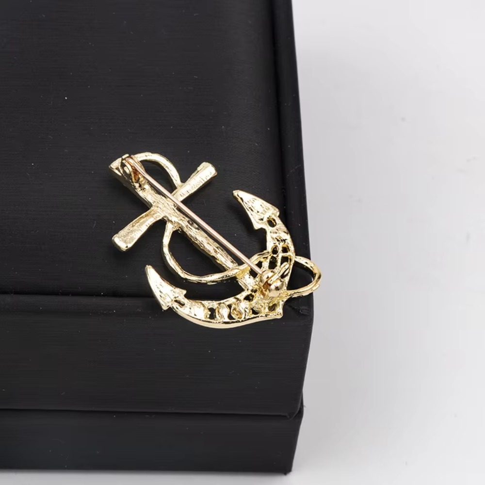 خمر البحرية الدفة مرساة بروش ح - مراجعة Jewelry Making Business وسعره