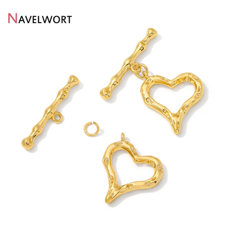مشابك على شكل قلب مطلية بالذهب - مراجعة Toggle Clasp Gold وسعره
