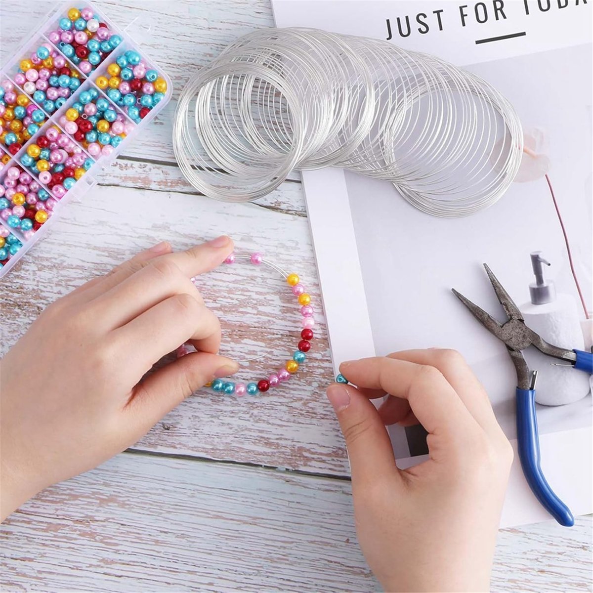 A008 100 حلقة سلك المجوهرات، س - مراجعة Memory Wire Bracelet وسعره